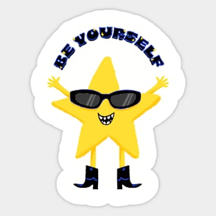 Be yourself Cute and Cool Star Sticker